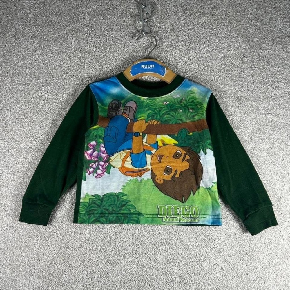 Vintage toddler 3t Nick Jr go Diego go graphic long sleeve shirt
